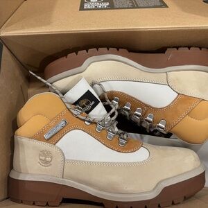 Timberland Men's Brown and Cream Boots